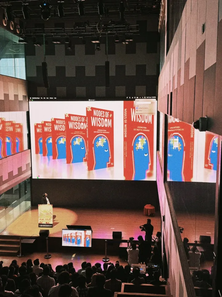 The Nodes of Wisdom book launch stage