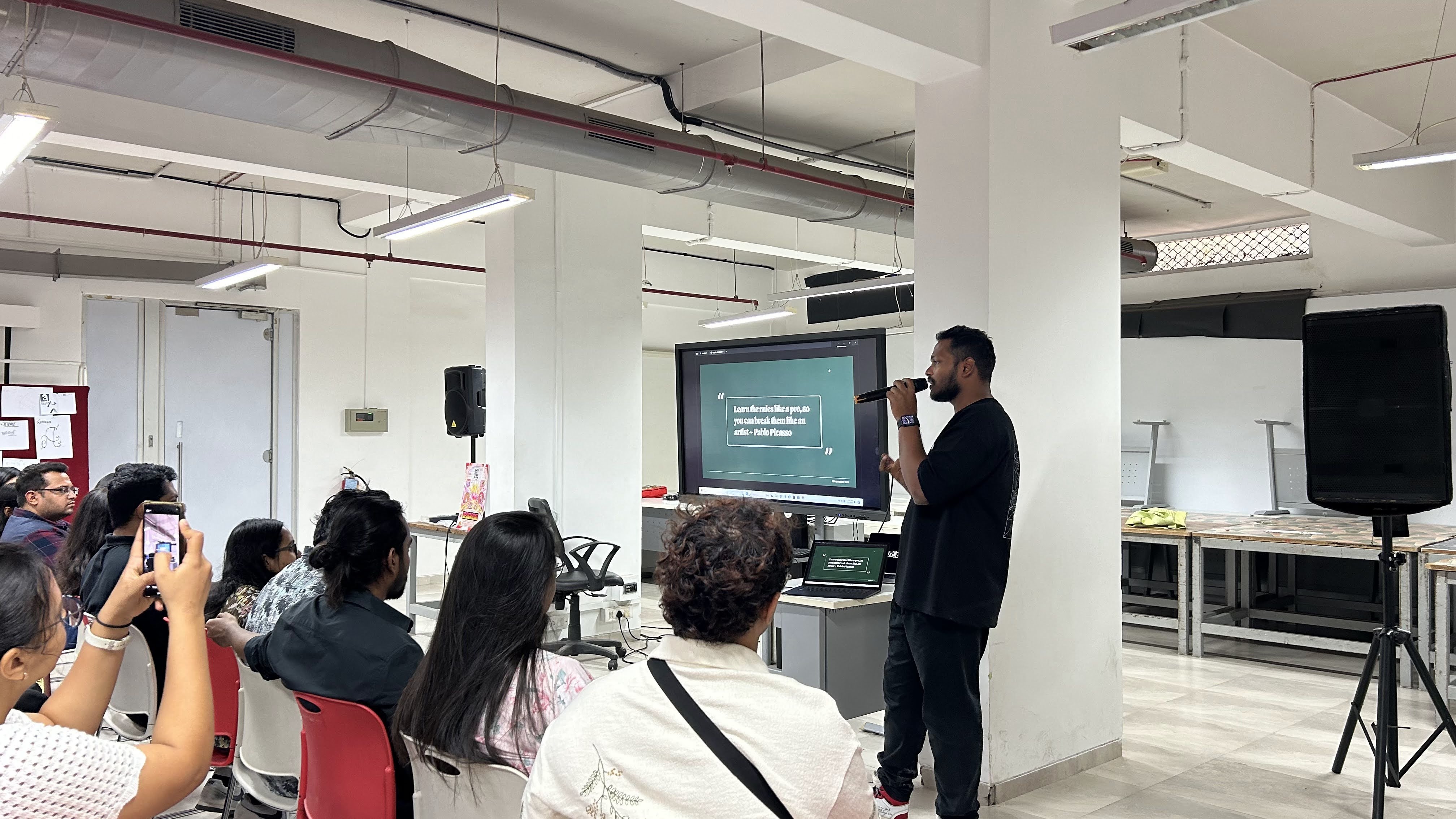 Tejj design masterclass quoting Picasso on breaking rules