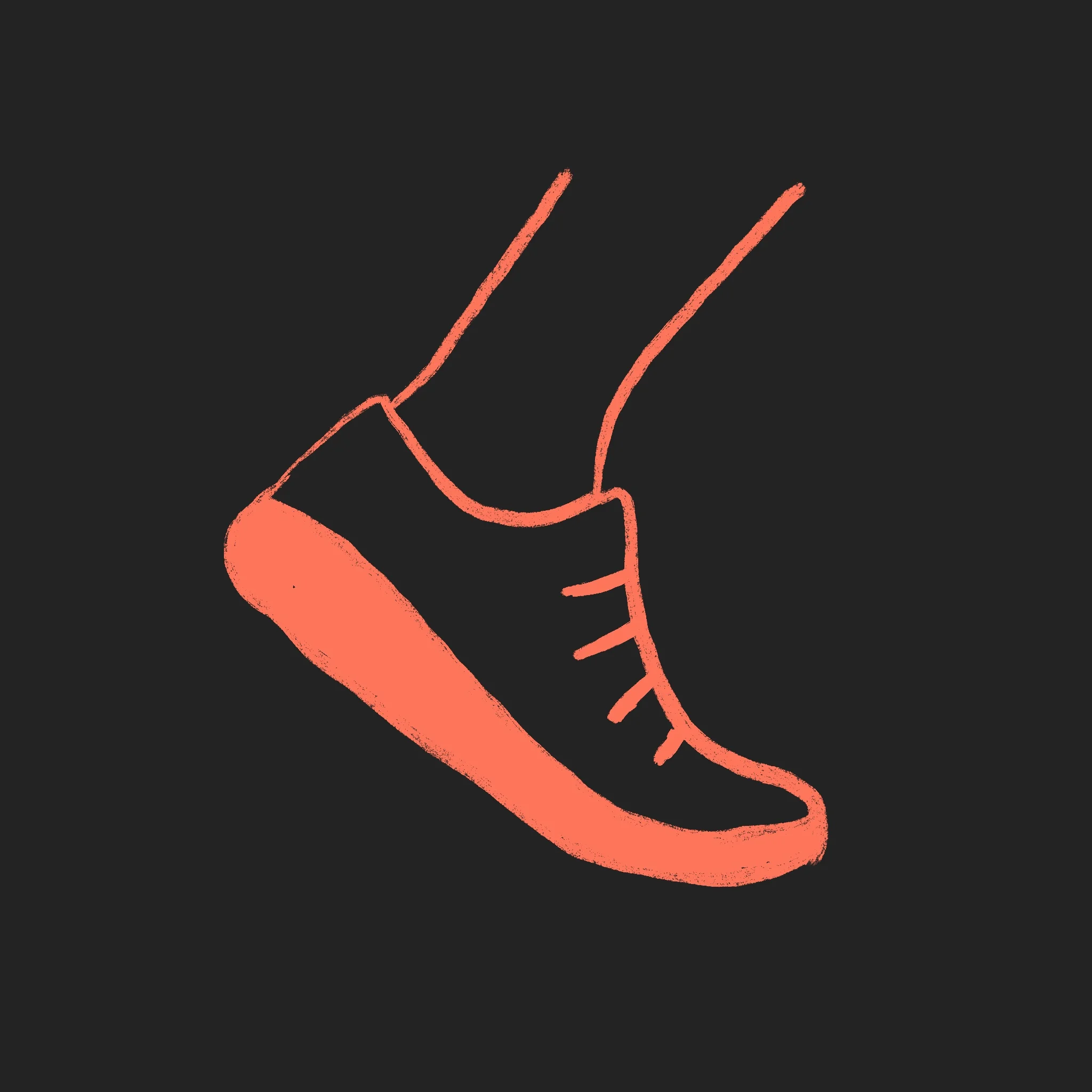 Running shoes, where Tejj does his best creative thinking